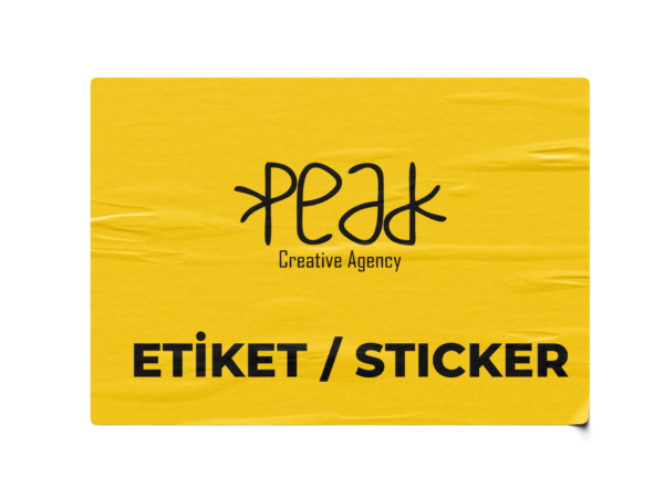 Etiket Peak Reklam Bursa Matbaa Promosyon Tabela Web Tasarım Sosyal Medya