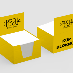 Küp Bloknot Peak Reklam Bursa Matbaa Promosyon Tabela Web Tasarım Sosyal Medya