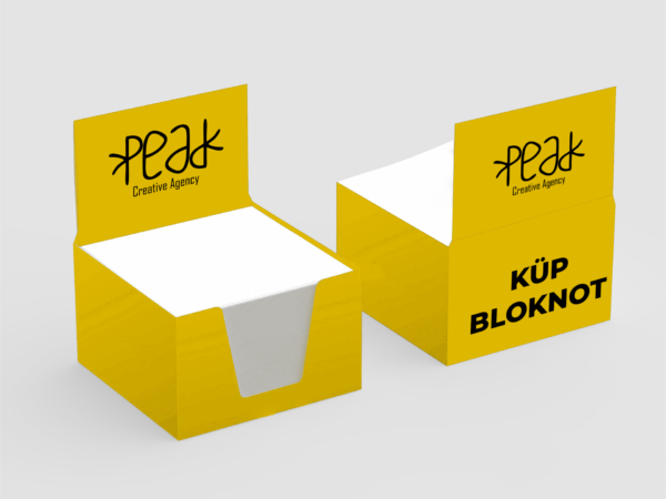 Küp Bloknot Peak Reklam Bursa Matbaa Promosyon Tabela Web Tasarım Sosyal Medya