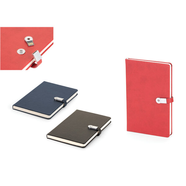 Peak Creative Bursa Promosyon Defterler Termoderi Kapaklı USB'li Defter ( 13 x 21 cm )