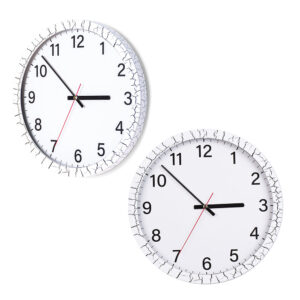 Peak Creative Bursa Promosyon Duvar Saatleri Çatlak Desenli Plastik Duvar Saati (300 mm)