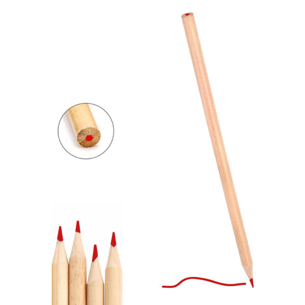 Peak Creative Bursa Promosyon Kırtasiye Ürünleri Yuvarlak Naturel Kırmızı Uçlu Kurşun Kalem
