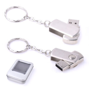 Peak Creative Bursa Promosyon USB Bellekler 8 GB Döner Kapaklı Metal Anahtarlık USB Bellek