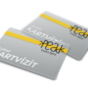 Şeffaf Kartvizit Peak Reklam Bursa Matbaa Promosyon Tabela Web Tasarım Sosyal Medya