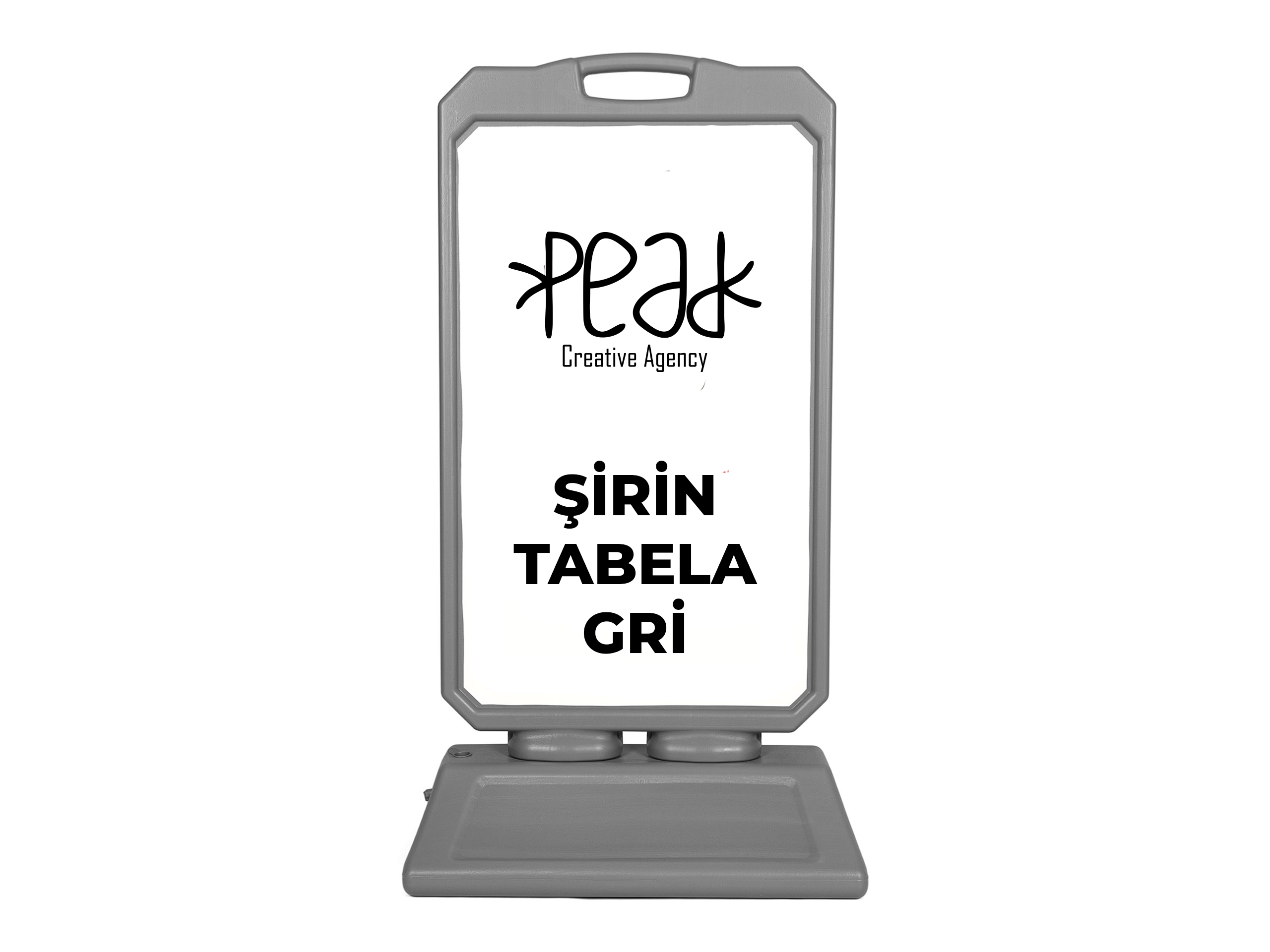 Şirin Tabela Gri, Dubalar Açık Hava, Peak Reklam Bursa