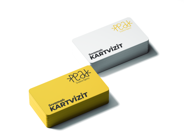 Sıvamalı Kartvizit Peak Reklam Bursa Matbaa Promosyon Tabela Web Tasarım Sosyal Medya