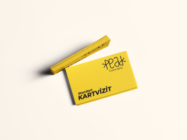 Standart Kartvizit Peak Reklam Bursa Matbaa Promosyon Tabela Web Tasarım Sosyal Medya